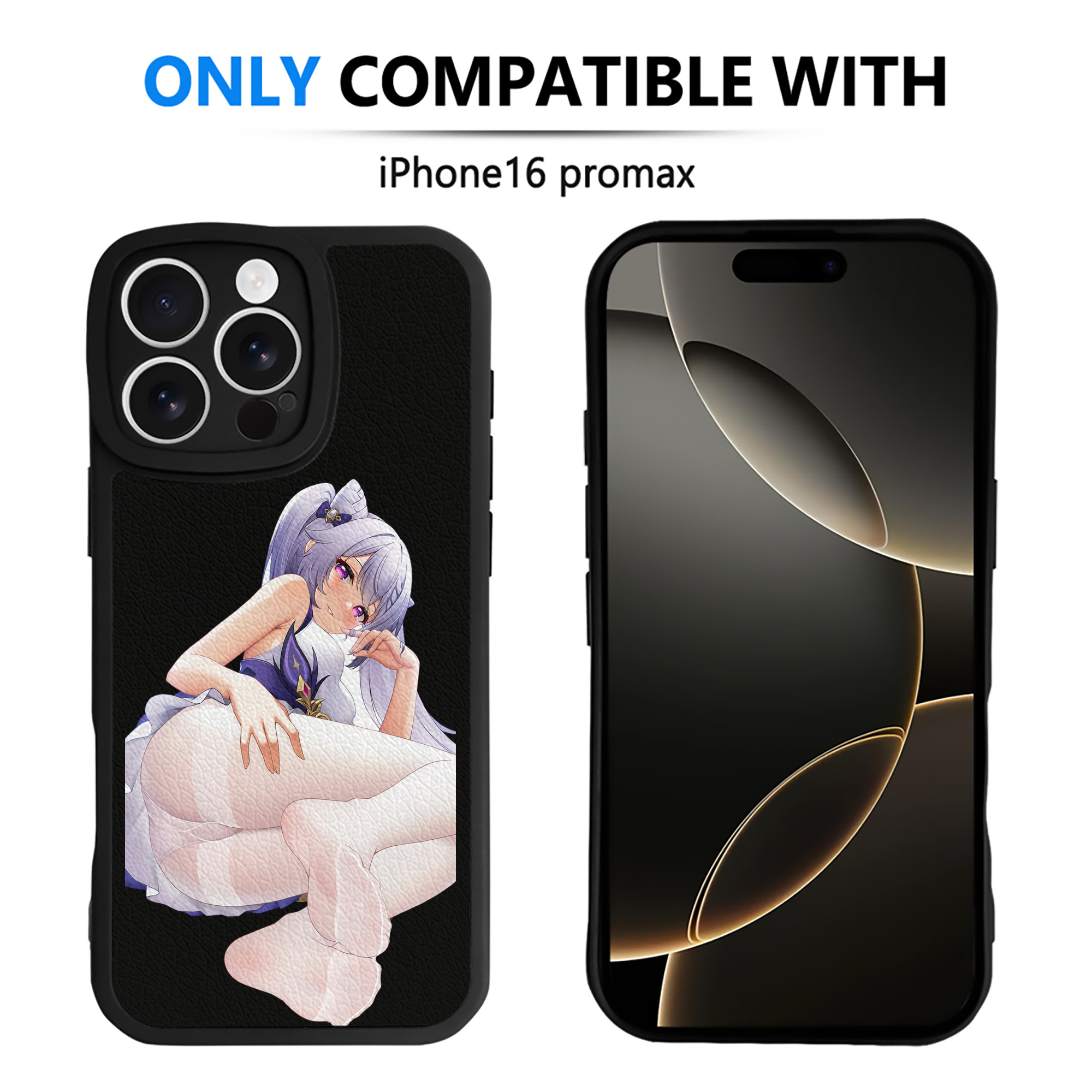 げんし神 刻晴 こくせい genshin Kokusei 【iPhone 16シリーズ対応】シリコンスマホケース（レザー調） 材質：シリコン